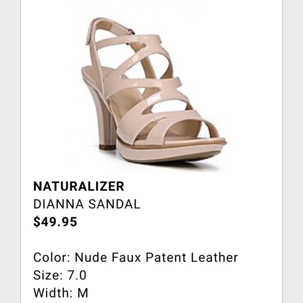Nude patent Naturalizer pumps, size 7